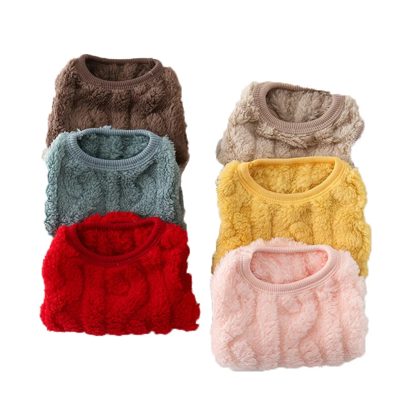 Sweater for Cat Warm Puppy Hoodie Cute Dog Sweaters for Small Dogs Chihuahua Knit Sleeves Puppy Winter Fleece Harness Clothes - Play Paws Toys