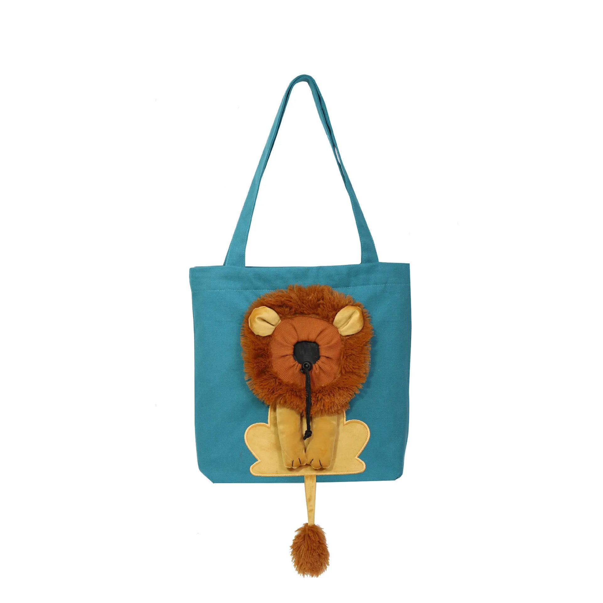 Pet Canvas Shoulder Bag Lion Shaped Carrier For Cat Comfortable Cats Carrying Pouch Handbag Puppy Messenger Bag For Out Travel - Play Paws Toys