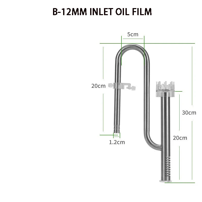 ZRDR Fish tank filter tube filter Aquarium external 304 stainless steel inlet and outlet Oil removal film filter accessories