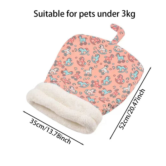 Cat Sleeping Bag Soft Cuddly Fluffy Feel Thickened Pet Pocket Type Quilt Bed Kitten Puppy Soft Comfortable Warm Nest Pet - Play Paws Toys
