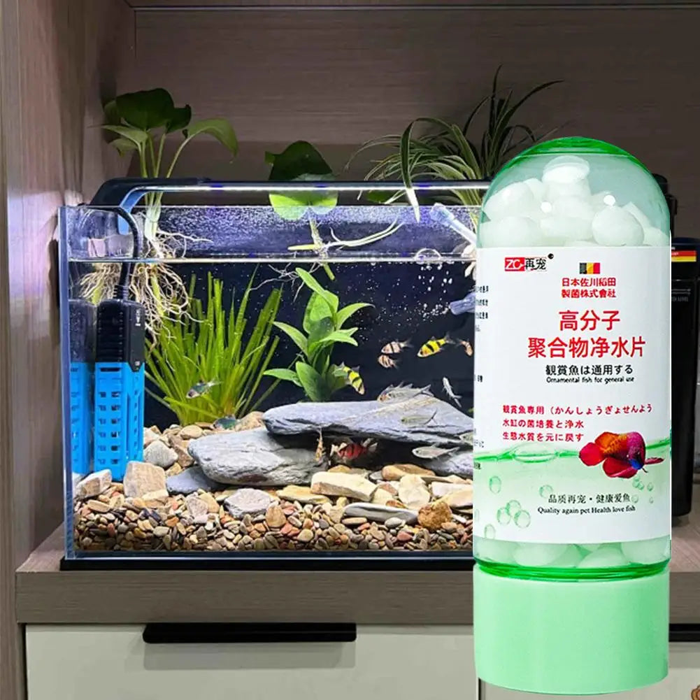 Fish Bowl Water Cleaning Odor Remover Water Purification Tablets for Fish Tank Aquarium Water Treatment Purification Tablet
