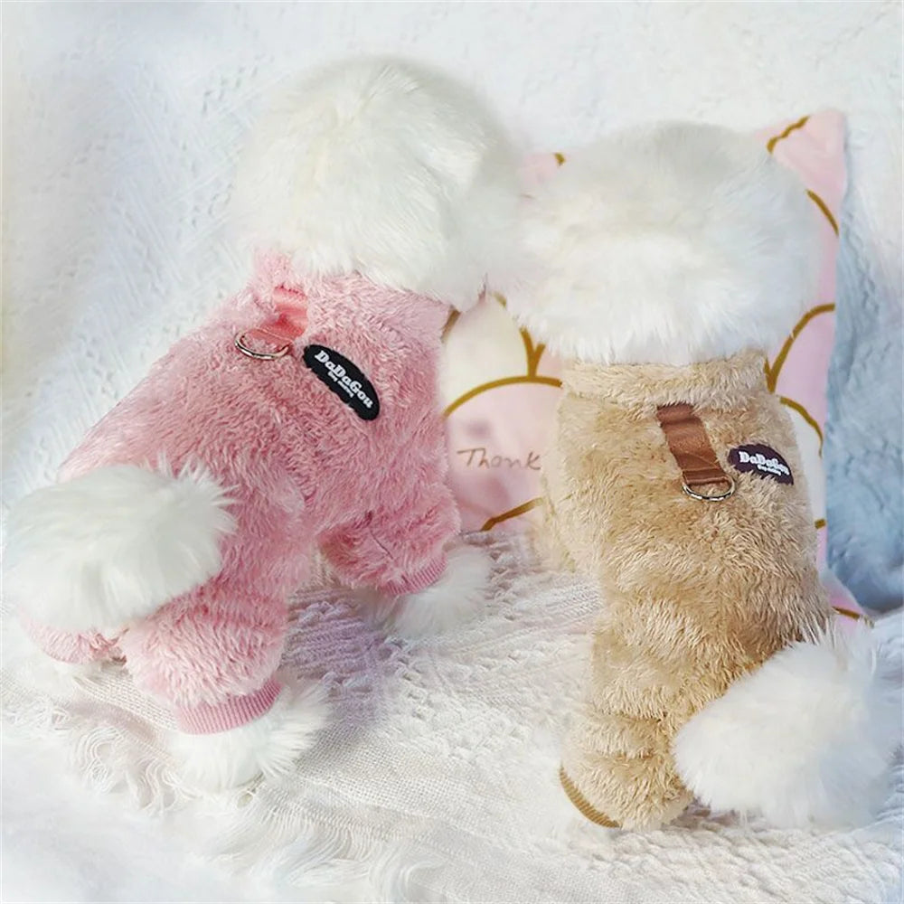 Winter Cat Puppy Jumpsuits Warm Fleece Pet Coat for Small Dogs Cats Kitten Clothing Chihuahua Sphynx Jacket ropa para gato - Play Paws Toys