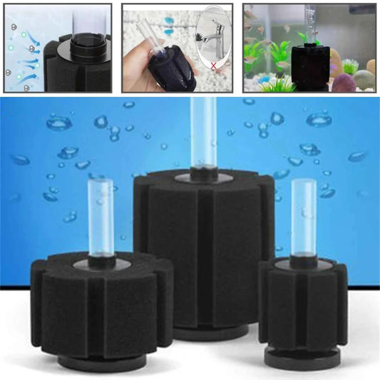 5 Sizes Aquarium Fish Tank Air Pump Bio Sponge Filter&Replaceable Biochemical Cotton Filtration Oxygenation Bacteria Cultivation