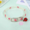 Cat Collar Glow in the Dark Footprint Cute Charms Adjustable Luminous Pet Collar for Kitten Chihuahua Night Walking Camping