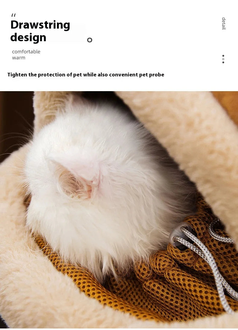 Portable Pet Cat Fall And Winter Speculation Handbag Warm Backpacks Dog Bag Autumn And Winter Warm And Windproof  Crossbody Bag - Play Paws Toys