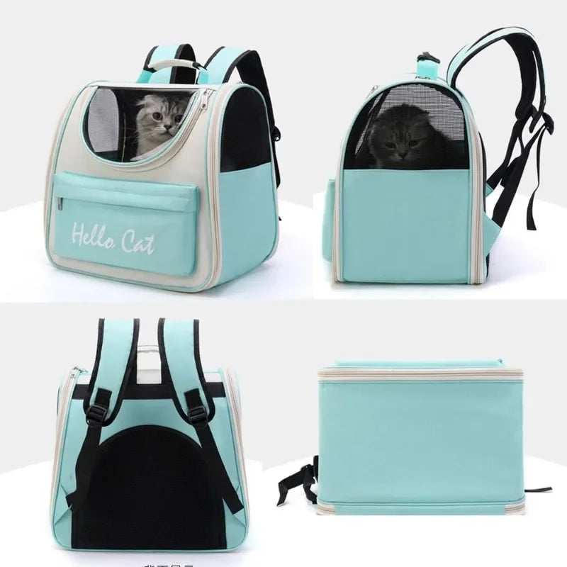 Cat Carrier Bags Windproof Outdoor Travel Backpack for Cat Small Dogs Transport Carrying Bag Cat Backpack Carriers With Cushion - Play Paws Toys