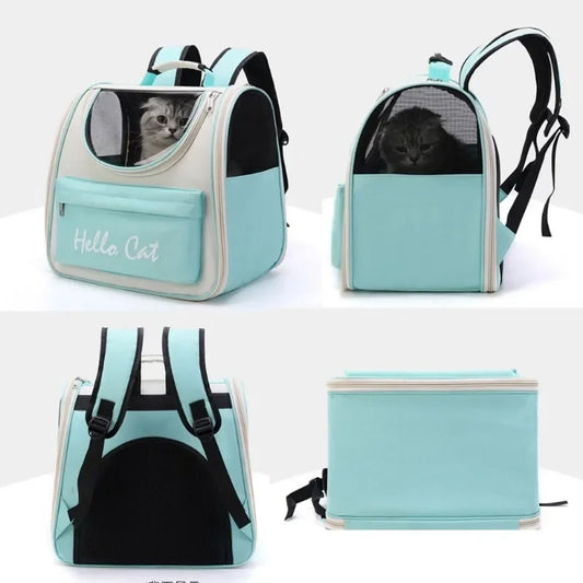 Cat Carrier Bags Windproof Outdoor Travel Backpack for Cat Small Dogs Transport Carrying Bag Cat Backpack Carriers With Cushion - Play Paws Toys