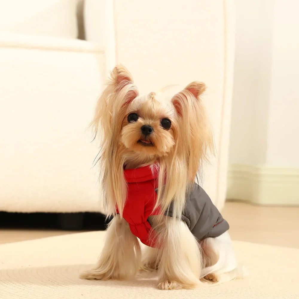 Winter Warm Pet Dog Clothes For Small Medium Dogs Coat Waterproof Reflective Puppy Jacket Elastic French Bulldog Outfit Apparel