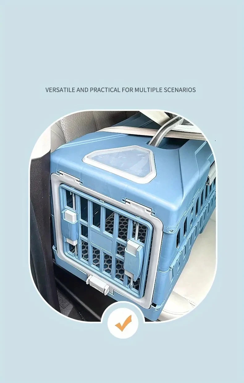 Portable Pp Material Outdoor Pet Cage, Foldable Durable PetTravel Carriers Dog Cage Large Cat Carrier Hard - Play Paws Toys