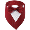 Sucado Handsome Wedding Pet Dog Bandana, Elegant Tuxedo Suit Scarf with Bowtie,  Luxury Formal Engagement Birthday Party Gifts