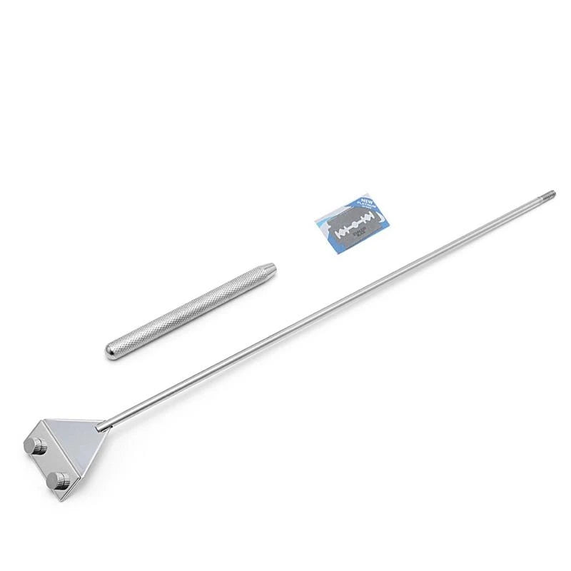 OOTDTY Aquarium Glass Fish Tank Stainless Steel Coralline Algae Scraper Blade Cleaner