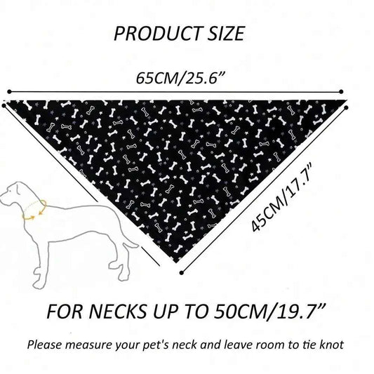 Cute Cartoon Printed Bandana Adjustable Summer Pet Scarf For Dog Cat Bib Kerchief Triangle Towel Holiday Accessories