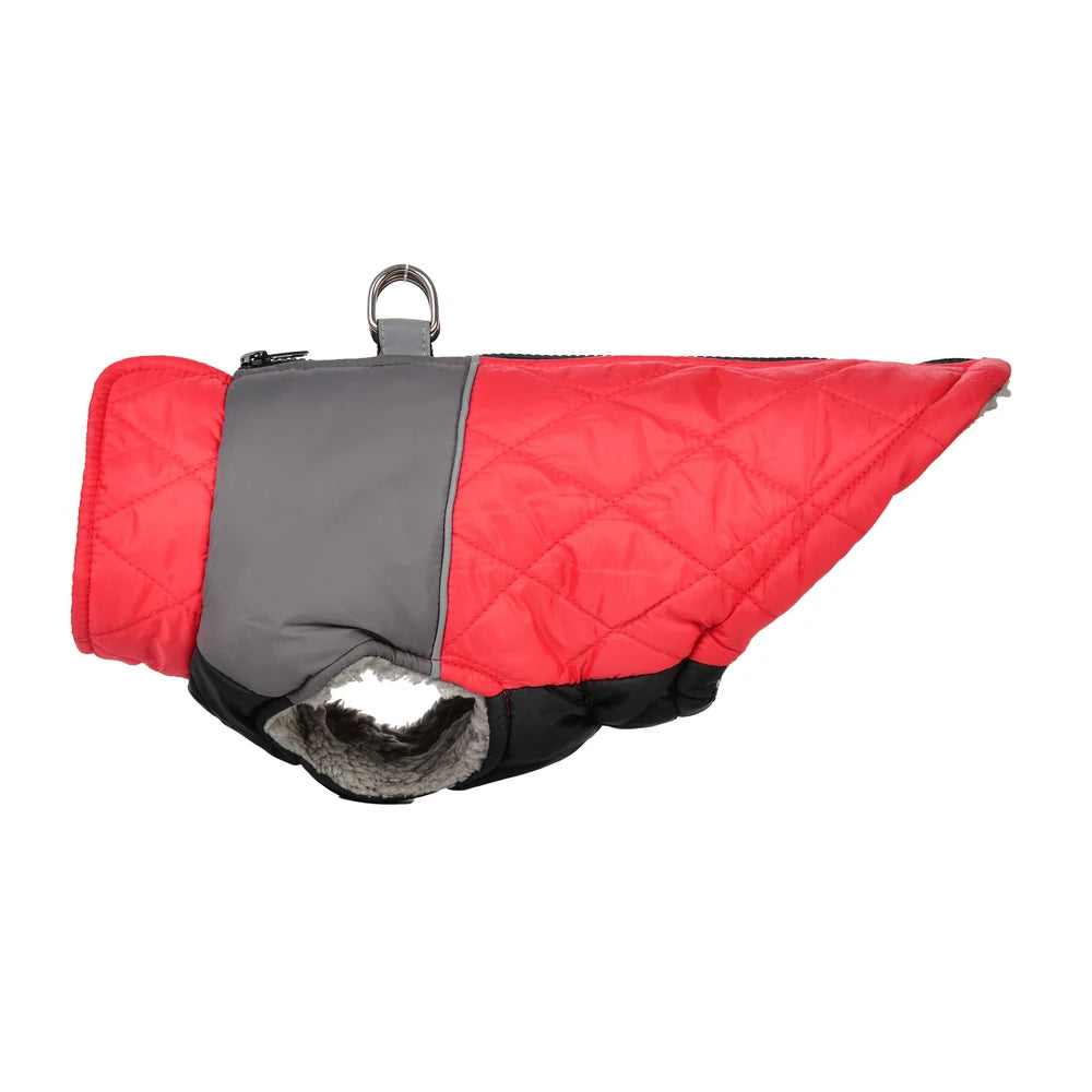 Fleece Warm Dog Clothes For Small Medium Dogs Cats Winter Elasticity Windproof With D-ring Puppy Jacket Chihuahua Pet Costume