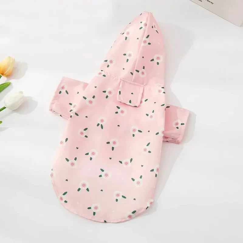 Small Dog Raincoat Summer Short Sleeve Dog Waterproof Clothes Puppy Coat Dog Raincoat Outdoor Coat Bichon Schnauzer Welsh