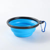 Dogs Feed Supplies Folding Silicone Bowl Portable Puppy Water Container with Carabiner Folding Cats Bowl Travel Pets Accessories