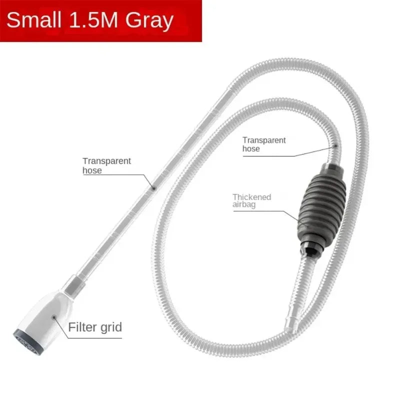Aquarium Siphon Vacuum Cleaner Fish Tank Water Changer Manual Water Changer Semi-Automatic Aquarium Pump Cleaner Vacuum Tools
