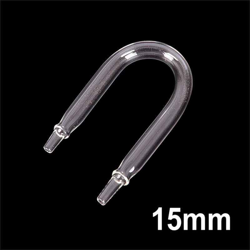 Aquarium U Shaped Air Pipe Connector Fish Tank Co2 Oxygen Tube Check Valve Glass Tube For Co2 Diffuser Air Pump Accessories