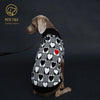 Buffalo Check Love-Heart Intarsia D-Ring Hole Dog Sweater