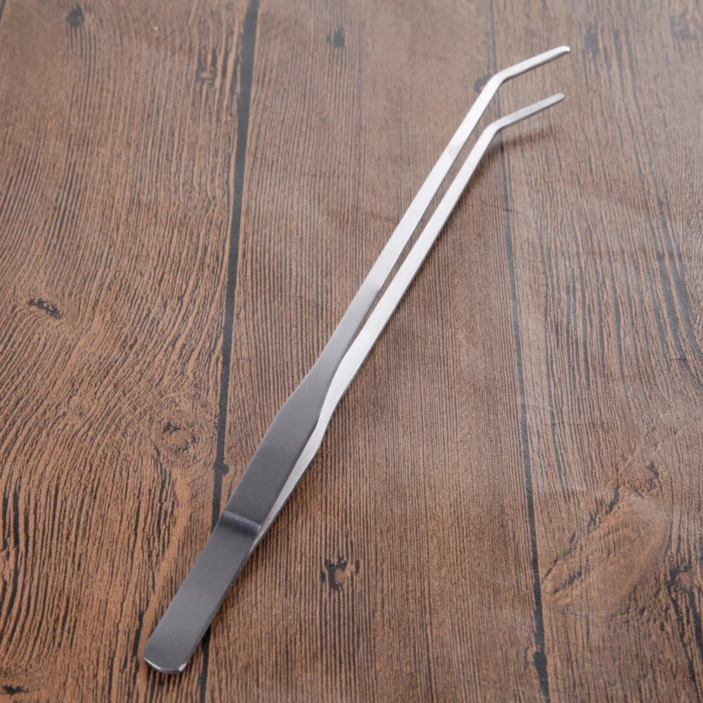 Stainless Steel Aquarium Tweezers Pliers Fish Tank Plant Aquascape Tools Straight Curved Forceps Clip Aquatic Feeding Tongs 27cm