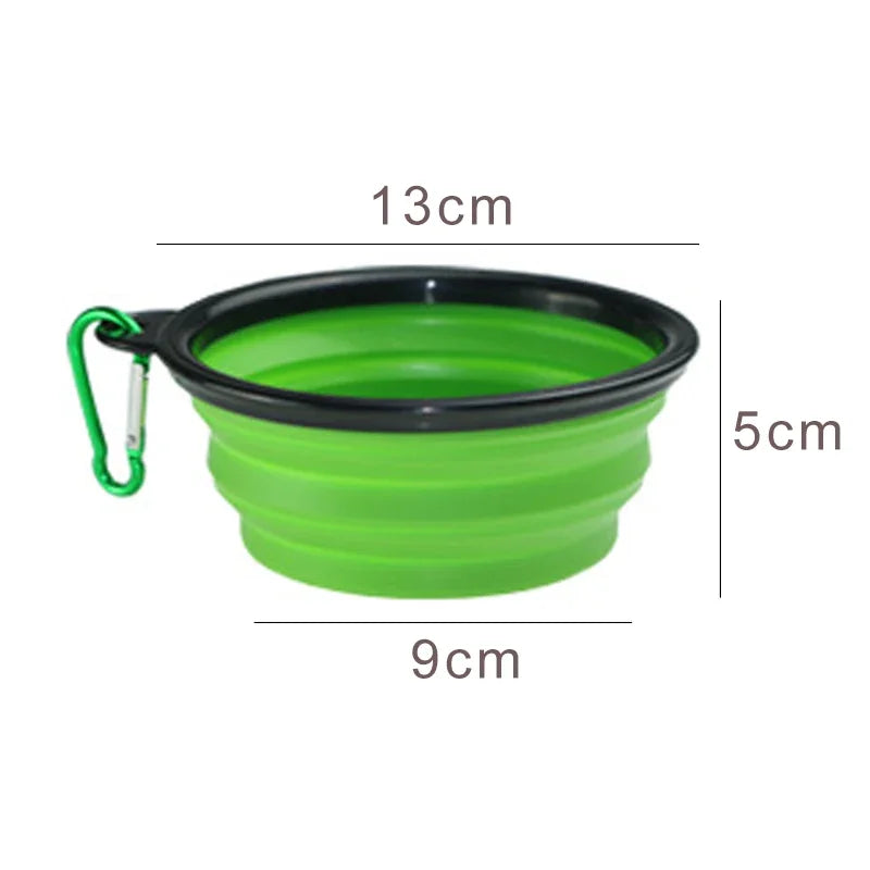 Portable 350ml Fold Silicone Pet Bowl Collapsible Puppy Feeder Dish For Outdoor Travel Walking Camping Dog Food Water Supplies