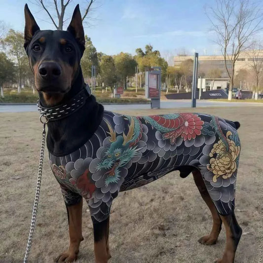Creativity Four Seasons Dog Cat Tattooed Vest Lifelike Breathable Pet Jacket Funny Cool Pet Clothes For Pet S To 6XL