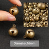 6/8/10/12/14/16/18/20/25mm Bronze Metal Jingle Bells Loose Beads Festival Party Christmas Decoration DIY Crafts Accessories