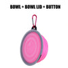 Foldable Silicone Dog Food Water Basin with Bowl Lips for Pets Outdoor Travel,Portable with Hooks for Pet Supplies, Feeding Bowl