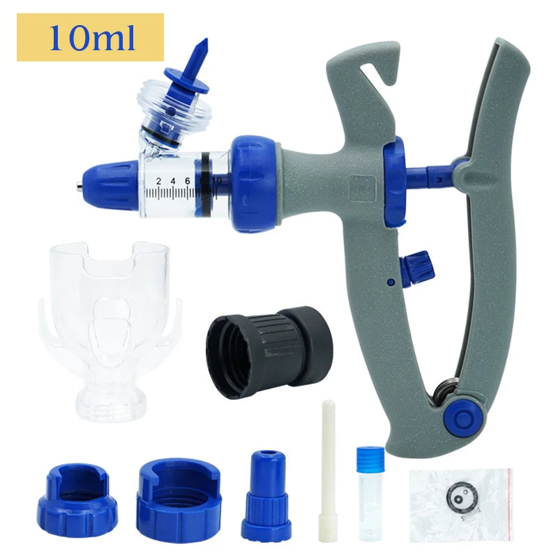 1-10ml Automatic Veterinary Continuous Syringe Animal Injection Adjustable Vaccine for Livestock Pig Cattle Sheep Chicken
