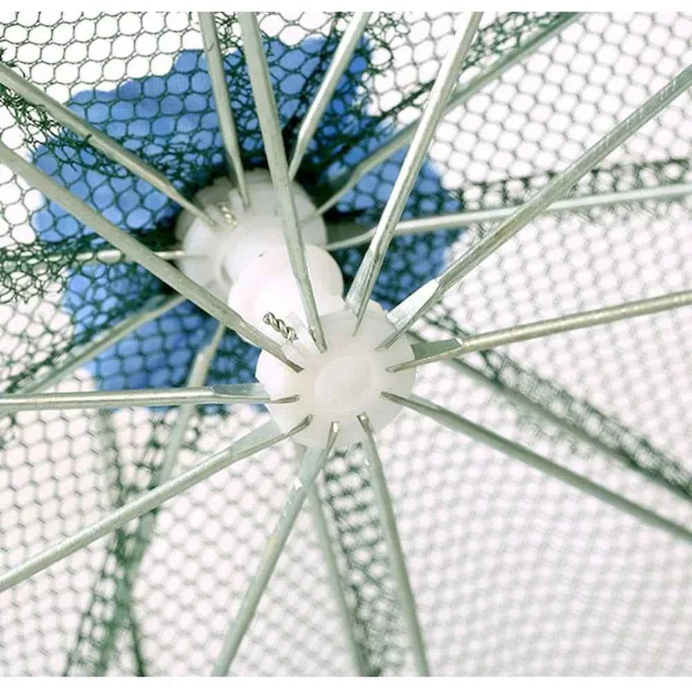 Automatic Fishing Trap Net Umbrella-Shape Capable of Catching Fish Shrimps Crabs Foldable Cages Set Simple Happy Fishing Gear