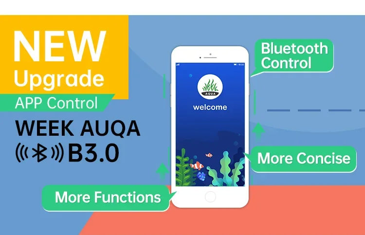 WEEK AQUA L Series APP Control Dimmer & Timer RRB+UVA Aquarium Lighting Planted Led Light