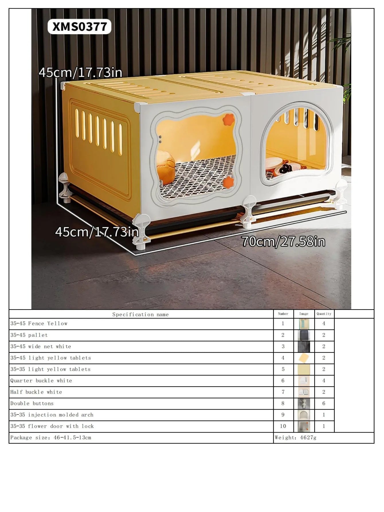 Cat House, Cat Cage, Universal Cat Nest, Cat Toilet All-In-One, Indoor and Outdoor, Suitable for Cats and Dogs, Space-Saving Pet Cage - Play Paws Toys