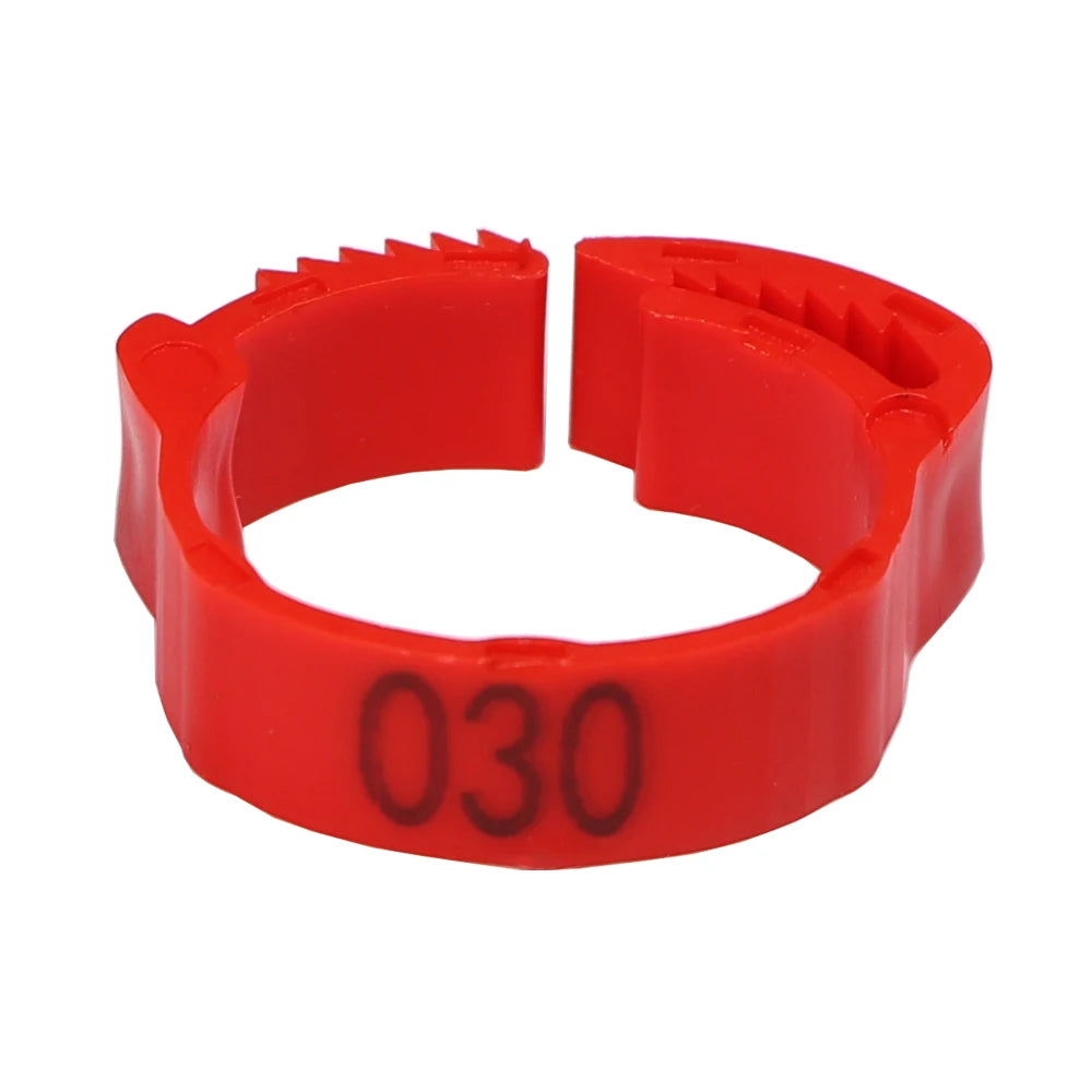 10-50PCS High-quality Chicken Foot Ring 6 Colors Numbered Identification Leg Rings Clip for Poultry Chickens Ducks Geese Parrot