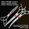 Fenice 6.5/7.0 inch High-end JP440C Alloy Steel Diamond Screw Grooming for Dogs Scissors Shears Kit for Dog Groomers