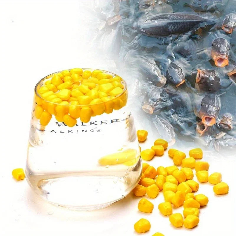 100Pcs/Pack Fishing Corn Floating Boilies Flavoured Soft Lure Silicone Bait for Grass Carp Artificial Bait