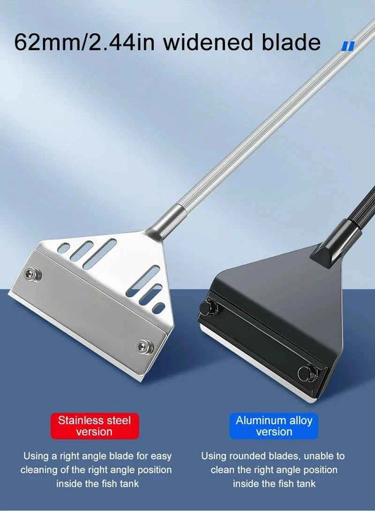 Aquarium Algae Remover Aluminum Alloy Stainless Steel Scraper Blade Fish Tank Glass Water Plant Grass Cleaning Tools Accessories