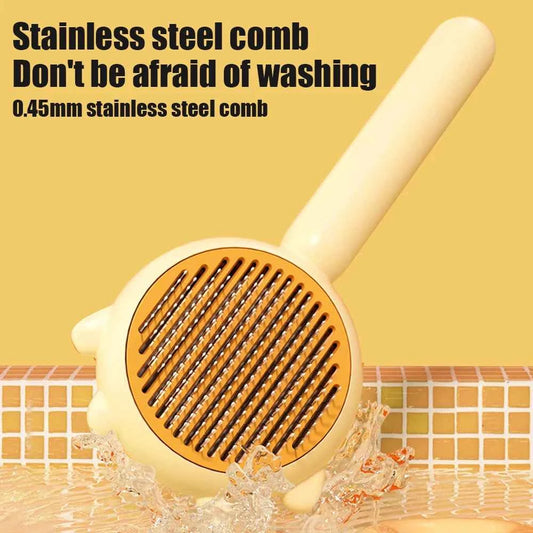 Pet Hair Removal Brush Cat Slicker Brush Grooming Comb Self Cleaning Dog Massage Particle Needle Dogs Cats Pet Grooming Supplies
