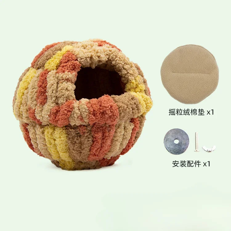 새장 Warm Bird Nest Winter House Hanging Hammock Cage Accessories Plush Hideaway for Parrot Hummingbird Decoration Bird Cages