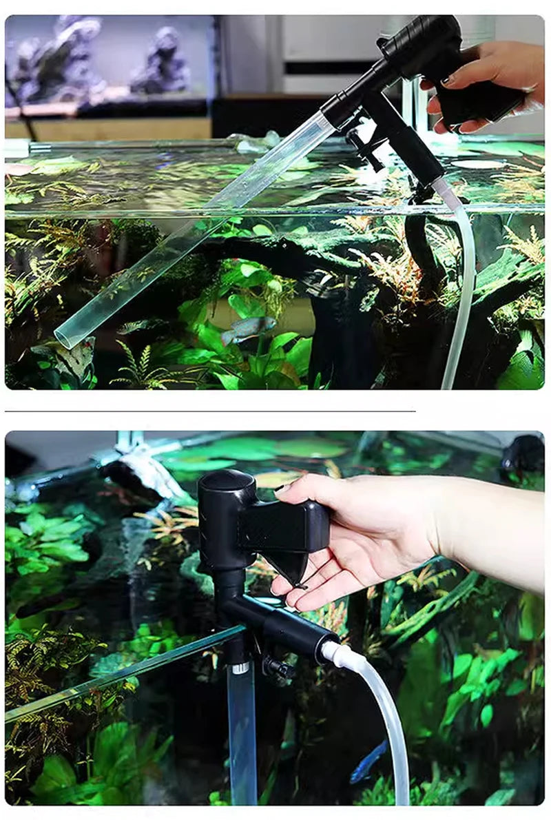 Aquarium Fish Tank Water Change Pump Aquarium Cleaning Tool Vacuum Water Changer Sand Gravel Cleaner Siphon Filter Pump Manual