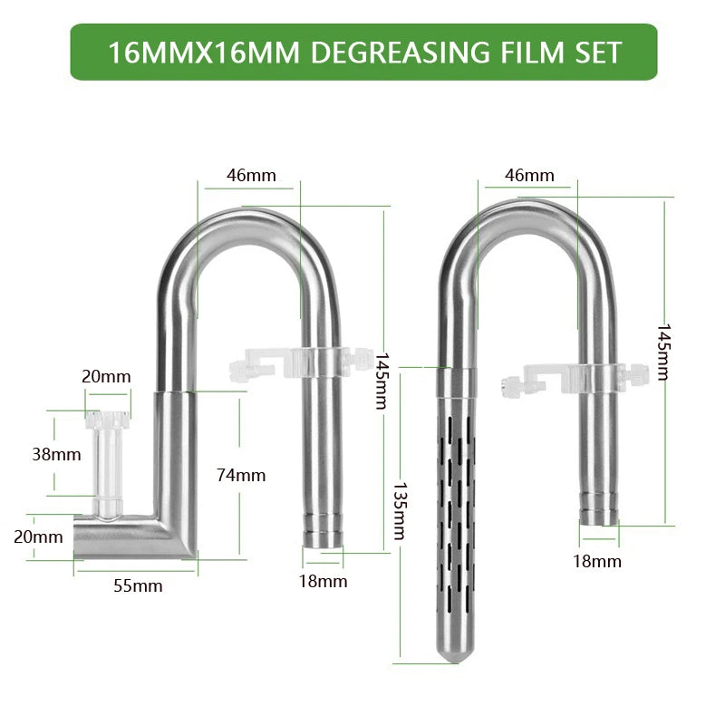 Aquarium filter Filter tube Inlet and outlet water Oil removal film Microporous anti fish and shrimp filter Fish tank supplies