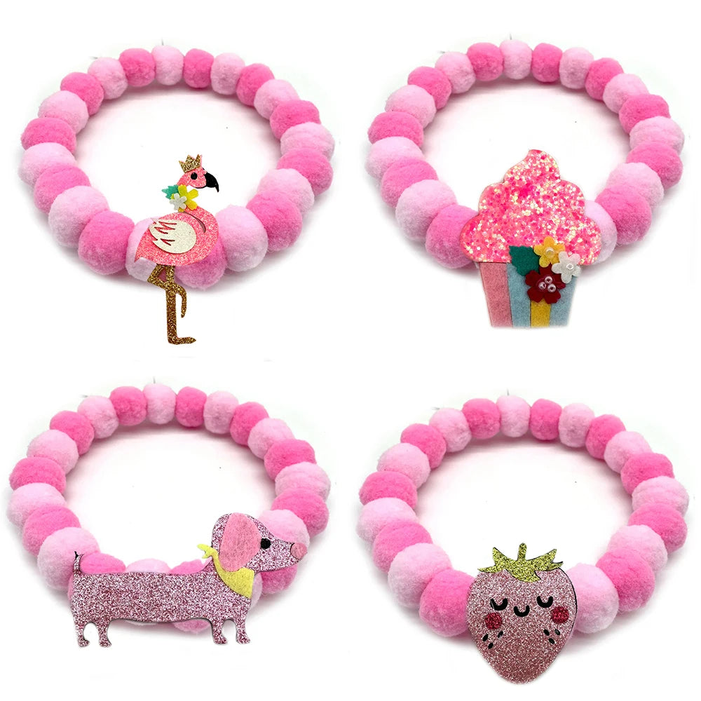 20pcs Fashion Pet Dog Bowtie Summer Fruit Style Hair Ball Necklace Collar Small Large Dog Bowtie Ties Dog Grooming Accessories