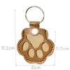 Pet Hair Commemorative Keychain Pu Leather Cat And Dog Fur Souvenir Keychain Dog Paw Pendant Pet Hair Storage Pendant Decoration