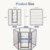 JHK 6 Panels Metal Dog Playpen Pet Fence 24 Inch to 40 Inch Foldable Large Dog Puppy Exercise for Yard Gate Camping Outdoor