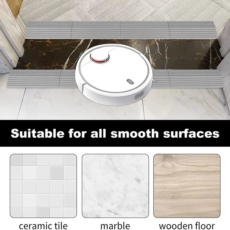Anti-Slip Threshold Door Step Ramp Kit for inteligent Robot Vacuum Cleaner Lightweight TPE Ramp for Wheelchairs