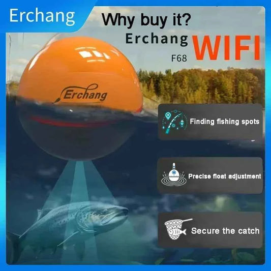 Erchang F68 WIFI Fish Finder 100M Wireless Fishing Sounder Echo Sounder Detect Finder fishing for Lake Sea Fishing IOS& Android