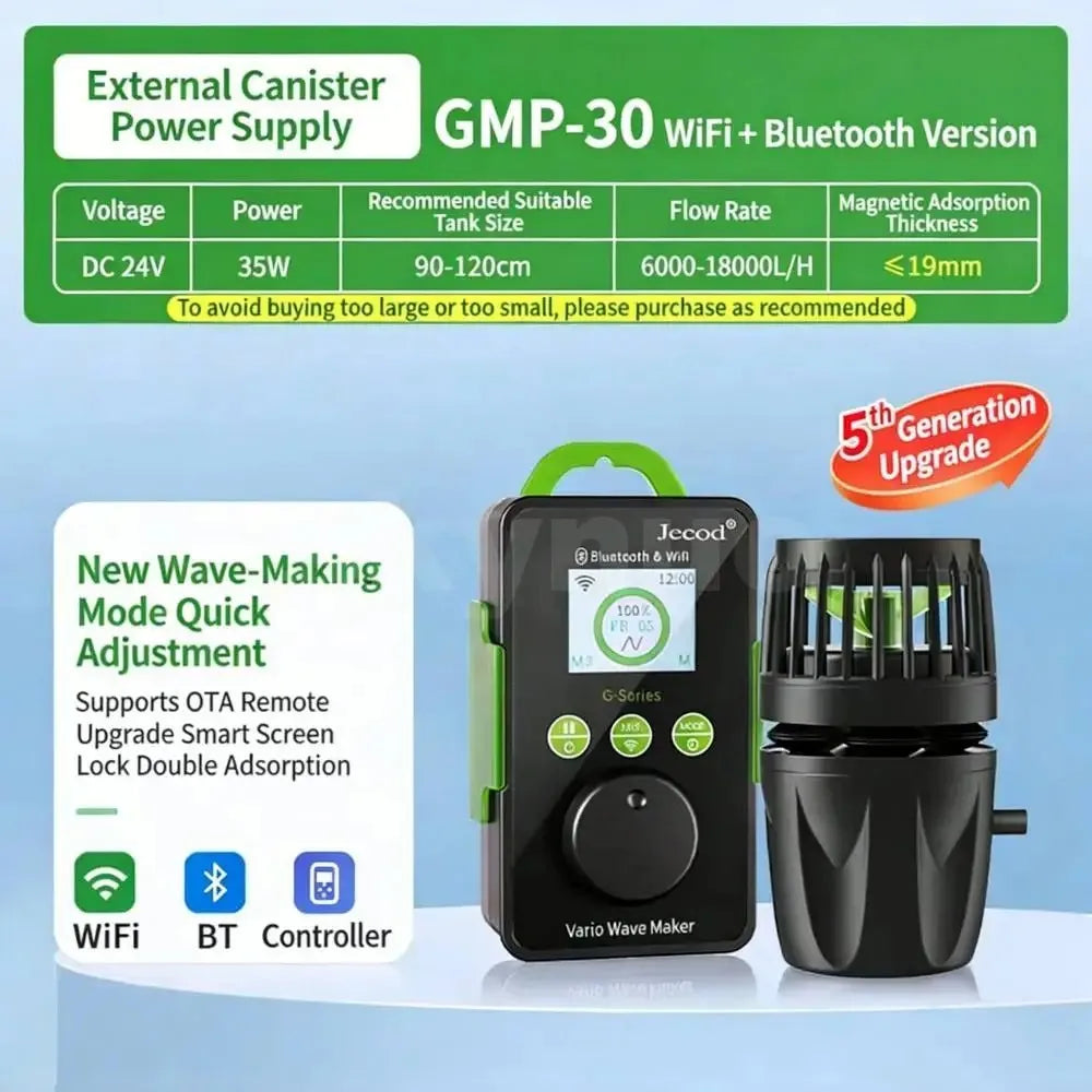 Jebao Jecod GMP Bluetooth APP Wave Maker Pump Aquarium Powerhead U.S. Warehouse Tax Free Fast Shipping