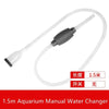 1.5m/1.7m/2.6m Aquarium Manual Water Changer  Fish Tank Air Pump Cleaning Tools Handheld Aquarium Cleaner Vacuum Siphon Pump