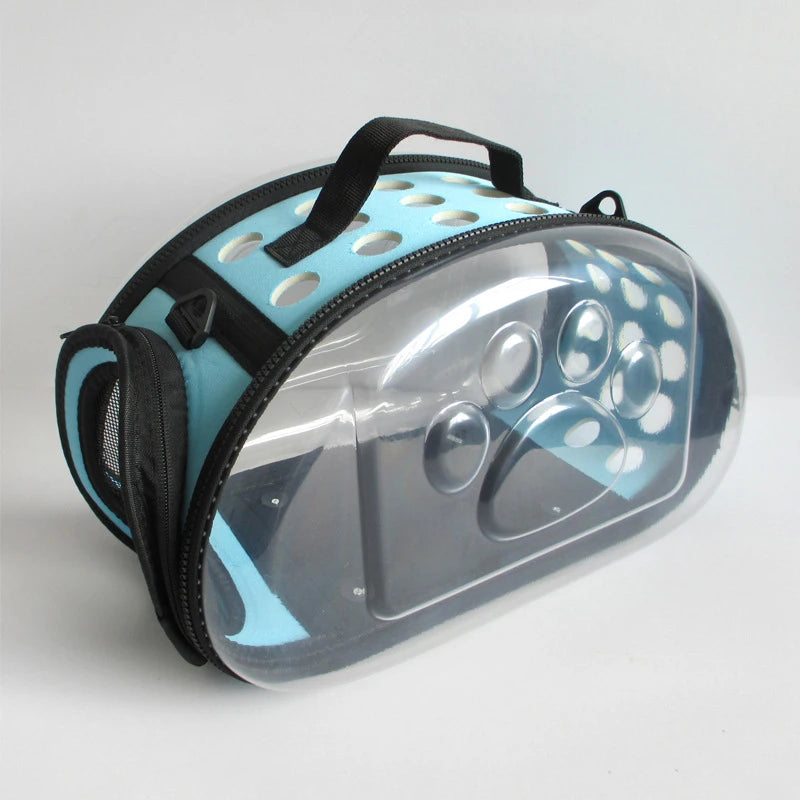 Transparent Foldable Outdoor Pet Travel Carrier Bag Handbag Puppy & Kitten Capsule Transparent Portable Shoulder Strap Bag - Play Paws Toys