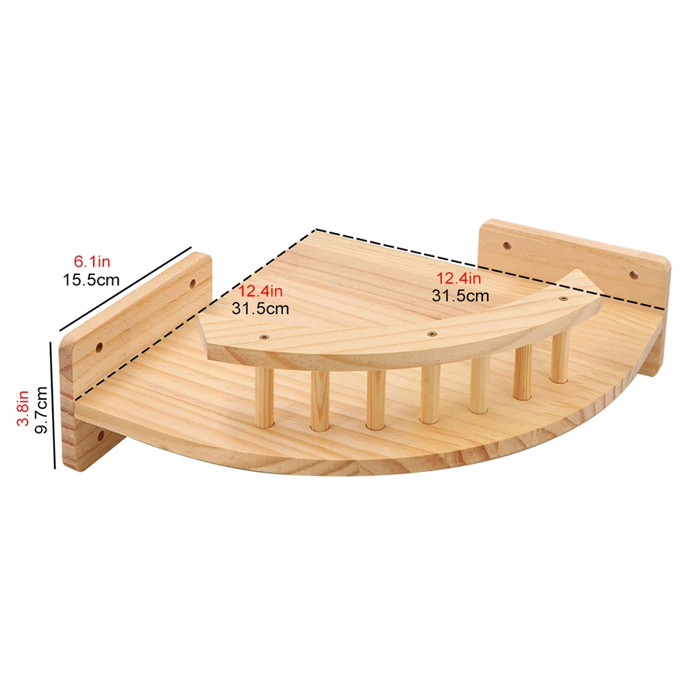 Wall-mounted Cat Climbing Frame 50cm Cat Climbing Ladder  Hammock  Activity Sisal Cat Grab Post Cat Pedal Indoor Cat House - Play Paws Toys