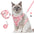 VavoPaw Cat Harness and Leash Set for Walking Adjustable Kitten Vest Harness with Reflective Strip Breathable Mesh Cat Harness