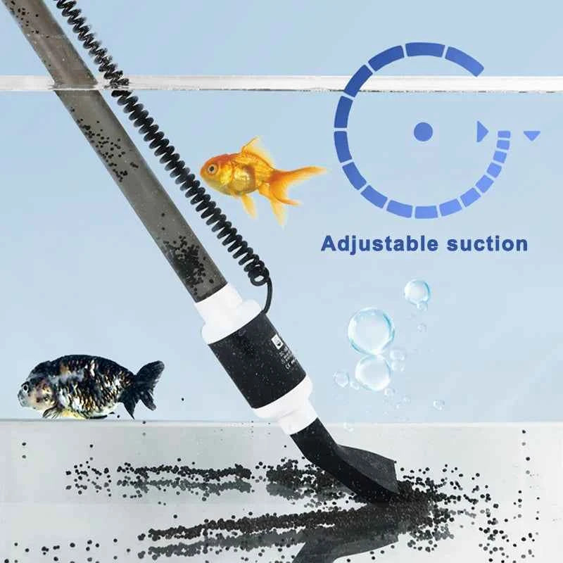 Powerful Suction Aquarium Electric Syphon Operated Fish Tank Sand Washer Vacuum Gravel Water Changer Siphon Filter Cleaner